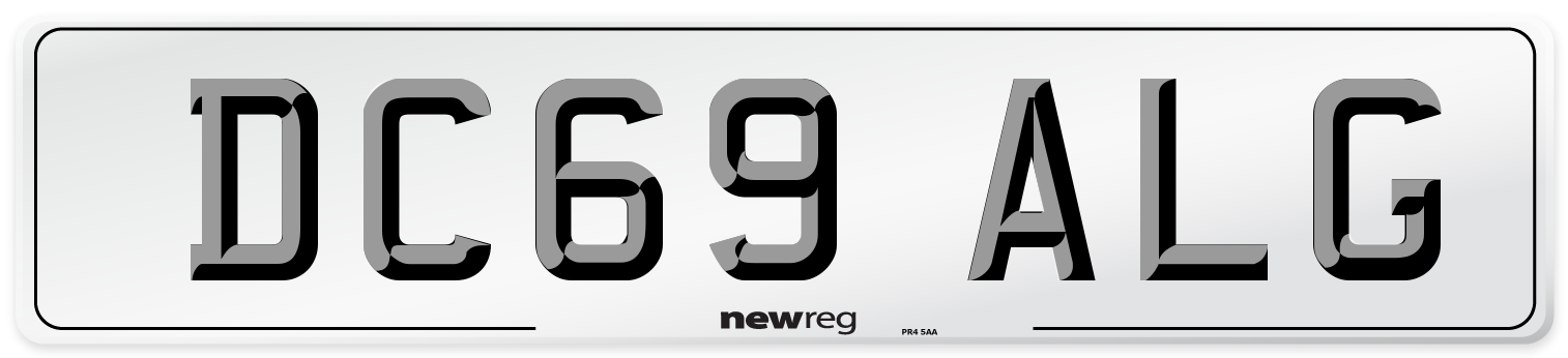 DC69 ALG Number Plate from New Reg